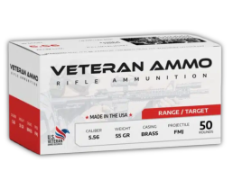 Hyperion Veteran M193 5.56 55gr FMJ Ammo, 50rds - HMBX5565550