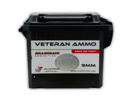 Hyperion Munitions Veteran 9mm 115gr FMJ Ammo, 500 Rd Bulk Can - HMCAN9520