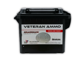 Hyperion Veteran 9mm 124gr FMJ Ammo, 500 Rd Bulk Can - HMCAN9500