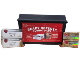 Hornady Ready Defense 150rd Ammo Can, 50rds Critical Defense JHP 9mm 115gr. 100rds 9mm 115gr FMJ - 90272