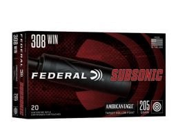 Federal Subsonic .308 Winchester 205Gr THP Ammo, 20Rds