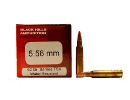 Black Hills 5.56mm 62gr Barnes TSX Ammunition 50rds - D556N18
