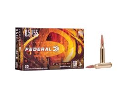 Federal Fusion 6.5x55mm Swedish 156 gr FSP 20rds Rifle Ammo for Effective Big Game Hunting - F6555FS2