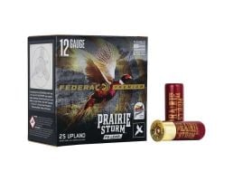 Federal Premium Prairie Storm FS Lead 12 Gauge 2-3/4" #4 1-1/4 oz 25rds Shotshell - High-Performance Lead for Prairie Hunting - PFX126FS4