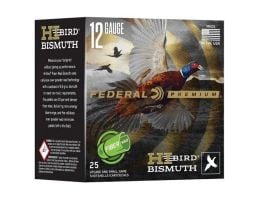 Federal Premium Hi-Bird Fiber Wad Bismuth 12 Gauge 2-3/4" #5 1-1/4 oz 25rds Shotshell - Premium Fiber Wad Bismuth for Bird Hunting - HVFB12HW5
