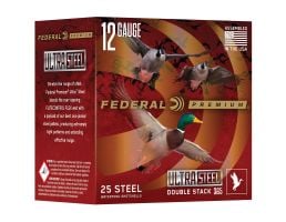 Federal Premium Ultra Steel 12 Gauge 3" #3/#5 1-1/4 oz 25rds Shotshell - Reliable for Diverse Hunting Needs - PWUX14235