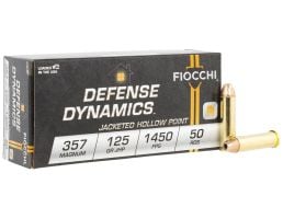 Fiocchi 357 Magnum 125gr SJHP Ammunition 50rds - 357D
