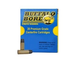 Buffalo Bore Outdoorsman 45 LC +P 325 grain LBT - Lead Flat Nose Handgun Ammo, 20/Box - 3A/20