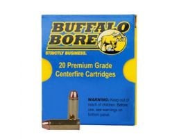 Buffalo Bore Heavy 44 Rem Mag 270 grain Jacketed Flat Nose Pistol and Handgun Ammo, 20/Box - 4C/20