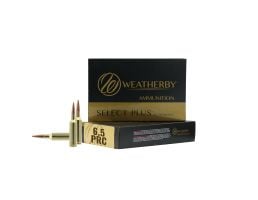 Weatherby Select Plus 6.5 PRC 124 gr Hammer Custom SCHP 20rds Rifle Ammo for Superior Accuracy - M65PRC124HCB