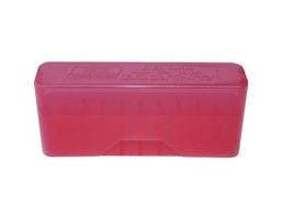 MTM Case Gard J-20 7mm Remington Ultra Magnum/.338 Win Mag Slip-Top Ammo Box, 20rds Clear Red