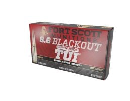 Fort Scott Munitions Tumble Upon Impact 8.6 Blackout 285 gr SCS 20rds Rifle Ammo for Maximum - 86BLK285SCV2SS