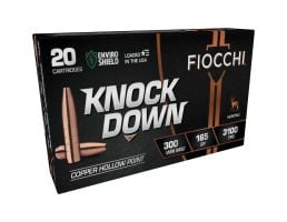 Fiocchi KnockDown .300 Win Mag 165 gr LFCHP 20rds Rifle Ammo for High Impact - 300WMCHA
