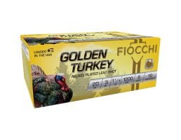 Fiocchi Golden Turkey 20 Gauge 3" #6 1-1/4 oz 10rds Shotshell - High-Performance Load for Turkey Hunting - 203TRKC6