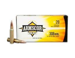 Armscor 147 gr Full Metal Jacket .308 Win/7.62 Ammo, 20/box - FAC3081N