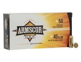 Armscor 180 gr Full Metal Jacket .40 S&W Ammo, 50/box - FAC402N