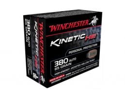 Winchester 380 Auto/ACP 85gr JHP High Kinetic Energy Ammunition, 20 Round Box - HE380JHP