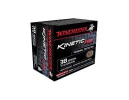 Winchester .38 SPCL 110gr JHP Kinetic HE Pistol Ammunition, 20 Rounds