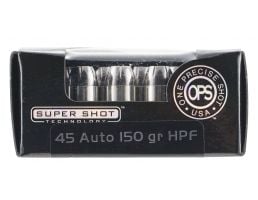 Ammo Inc OPS (One Precise Shot) 150 gr Hollow Point Frangible .45 ACP Ammo, 20/box - 45150HPF