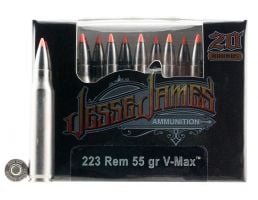 Ammo Inc Jesse James Black Label 55 gr V-Max .223 Rem/5.56 Ammo, 20/box - 23055VMXJJ20