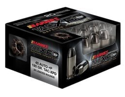 Barnes Bullets TAC-XPD 185 gr Barnes TAC-XP .45 ACP +P Ammo, 20/box - 21555
