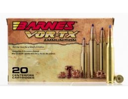 Barnes Bullets VOR-TX 130 gr Tipped TSX Boat Tail .270 Win Ammo, 20/box - 21524