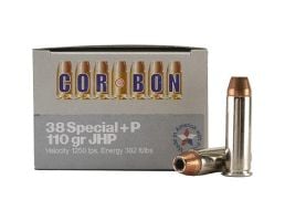 Corbon Ammunition Original 110 gr Jacketed Hollow Point .38 Spl +P Ammo, 20/box - SD38110-20