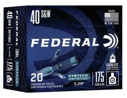 Federal Syntech Defense 175 gr Segmented Hollow Point .40 S&W Ammo, 20/box - S40SJT1