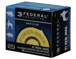 Federal Power-Shok 210 gr Jacketed Hollow Point .41 Rem Mag Ammo, 20/box - C41A