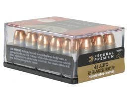 Federal Premium Personal Defense Hydra-Shok Low Recoil 165 gr Jacketed Hollow Point .45 ACP Ammo, 20/box - PD45HS3 H