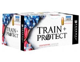 Federal Train + Protect 115 gr Jacketed Hollow Point 9mm Ammo, 100/box - TP9VHP2