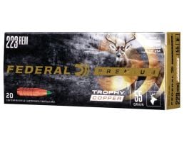 Federal Premium 55 gr Trophy Copper .223 Rem Ammo, 20/box - P223TC1