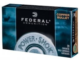 Federal Power-Shok 85 gr Copper Hollow Point .243 Win Ammo, 20/box - 24385LFA