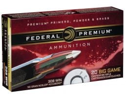Federal Premium 165 gr Nosler AccuBond .308 Win Ammo, 20/box - P308A1