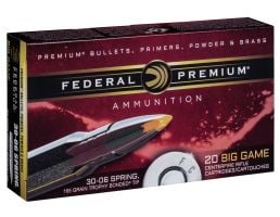 Federal Premium 165 gr Trophy Bonded Tip .30-06 Spfld Ammo, 20/box - P3006TT2