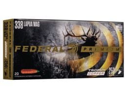 Federal Premium 250 gr Trophy Copper .338 Lapua Mag Ammo, 20/box - P338LTC1