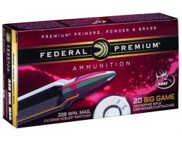 Federal Premium 210 gr Nosler Partition 338 Win Mag Ammo, 20/box - P338A2