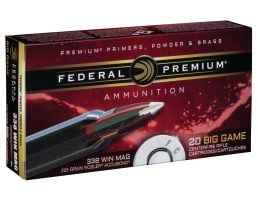 Federal Premium 225 gr Nosler AccuBond .338 Win Mag Ammo, 20/box - P338A1