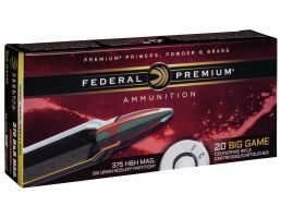 Federal Premium 300 gr Nosler Partition .375 H&H Mag Ammo, 20/box - P375F