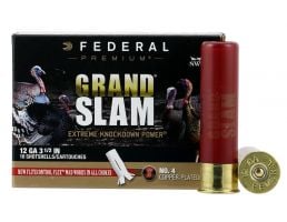 Federal Premium Grand Slam 3.5" 12 Gauge Ammo 4, 10/box - PFCX139F4