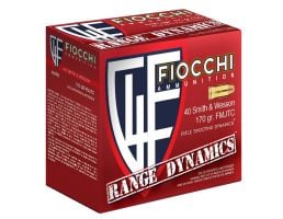 Fiocchi Range Dynamics 170 gr Full Metal Jacket Truncated-Cone .40 S&W Ammo, 1000 Rounds - 40ARD100