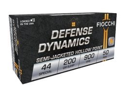 Fiocchi Defense Dynamics .44 Special 200gr Semi-Jacketed Hollow Point Ammo, 50rds - 44SA500