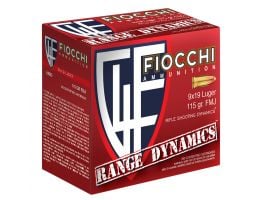 Fiocchi Range Dynamics 115 gr Full Metal Jacket 9mm Ammo, 1000 rds - 9ARD