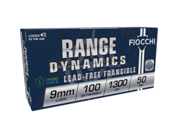 Fiocchi Shooting Dynamics 100 gr Non-Tox Frangible 9mm Ammo, 50/box - 9FRANG