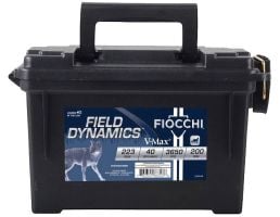 Fiocchi Field Dynamics 40 gr V-Max .223 Rem 200 Round Ammo Can - 223FHVB