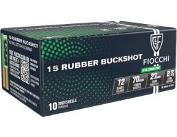 Fiocchi Exacta Special Use 2.75" 12 Gauge Ammo Rubber Buckshot, 10/box - 12LERBK
