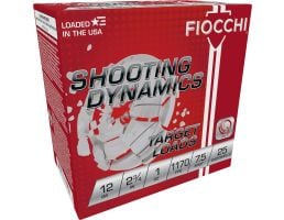 Fiocchi Shooting Dynamics Light Dynamic 2.75" 12 Gauge Ammo, 25 Rounds