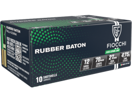 Fiocchi Rubber Baton 12 Gauge 2.75" Rubber Slug Ammo, 10rds - 12LEBAT