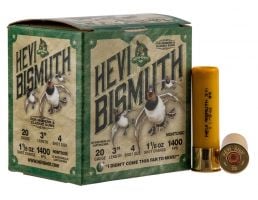 Hevi-Shot Hevi-Bismuth Waterfowl 3" 20 Gauge Ammo 4, 25/box - 17004