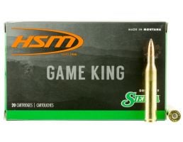 HSM Ammunition Game King 100 gr Spitzer Boat Tail .25-06 Rem Ammo, 20/box - HSM-25-06-1-N